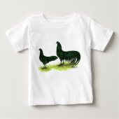 Schwarze Hühner Sumatras Baby T-shirt (Vorderseite)