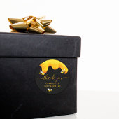 Schwarze Hummelbienen Herzlichen Dank zum Geburtst Runder Aufkleber