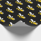 Schwarze Hummeln niedlich Spaß Geschenkpapier (Ecke)