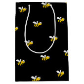 Schwarze Hummeln niedlich Spaß Mittlere Geschenktüte (Vorderseite)