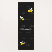 Schwarze Hummeln Sommerspass Spaß Monogramm Yogamatte (Rückseite)