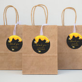 Schwarze Hummeln Süßhonigbienendusche Runder Aufkleber