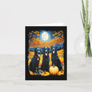 Schwarze Hunde Halloween Hunde Liebhaber Sternenna Karte