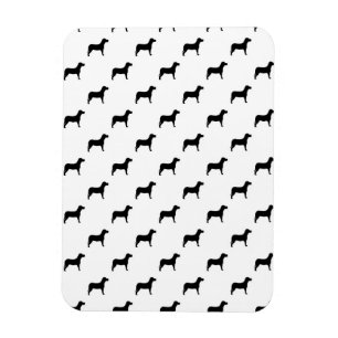 Schwarze Hunde Weiße Vorlage für das Hundedesign Magnet