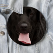 Schwarze Hundegesicht Button (Beispiel)