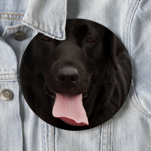 Schwarze Hundegesicht Button (Beispiel)