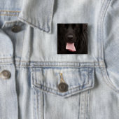 Schwarze Hundegesicht Button (Beispiel)