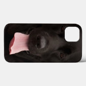 Schwarze Hundegesicht Case-Mate iPhone Hülle (Rückseite (Horizontal))