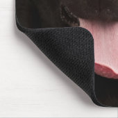 Schwarze Hundegesicht Mousepad (Ecke)