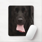 Schwarze Hundegesicht Mousepad (Mit Mouse)