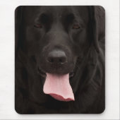 Schwarze Hundegesicht Mousepad (Vorne)
