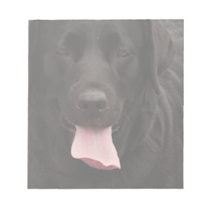 Schwarze Hundegesicht Notizblock