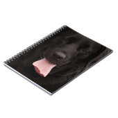 Schwarze Hundegesicht Notizblock (Linke Seite)