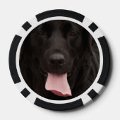 Schwarze Hundegesicht Pokerchips (Rückseite)