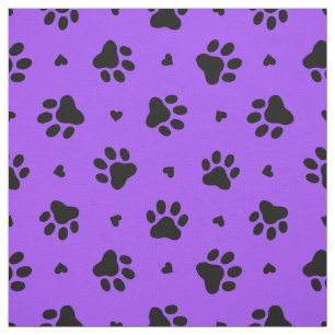 Schwarze Hundepapierdrucke und -muster Stoff