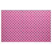Schwarze Hundepapiermuster und Herz-Muster Stoff (Yard (91,4 cm))