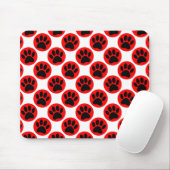 Schwarze Hundepaws in roten Polka-Punkten Mousepad (Mit Mouse)