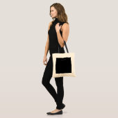 Schwarze Icon - Typografie-Tasche Tragetasche (Vorderseite (Model))