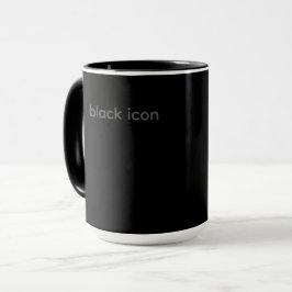 Schwarze Icon-Typografie-Tasse Tasse