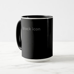 Schwarze Icon-Typografie-Tasse Tasse
