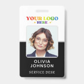 Schwarze ID für das Foto Mitarbeiter mit benutzerd Ausweis (Vorderseite)