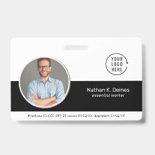 Schwarze ID Mitarbeiter Foto ID Company Security Ausweis