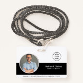 Schwarze ID | Mitarbeiter Foto ID Company Security Ausweis (Vorderseite mit Schlüsselband)