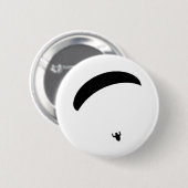 schwarze Ikone des Gleitschirmfliegen Button (Vorne & Hinten)