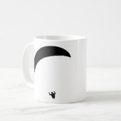 schwarze Ikone des Gleitschirmfliegen Kaffeetasse (Vorderseite Links)