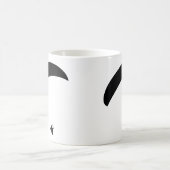 schwarze Ikone des Gleitschirmfliegen Kaffeetasse (Mittel)
