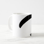 schwarze Ikone des Gleitschirmfliegen Kaffeetasse (Vorderseite Links)