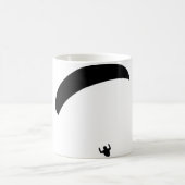 schwarze Ikone des Gleitschirmfliegen Kaffeetasse (Mittel)