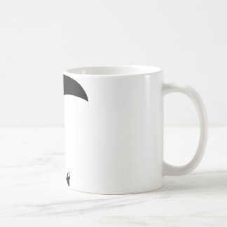schwarze Ikone des Gleitschirmfliegen Kaffeetasse