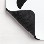schwarze Ikone des Gleitschirmfliegen Mousepad (Ecke)