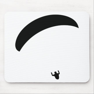schwarze Ikone des Gleitschirmfliegen Mousepad