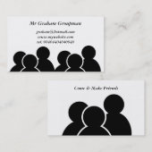 Schwarze Ikonen-Leute Visitenkarte (Vorne/Hinten)