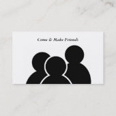 Schwarze Ikonen-Leute Visitenkarte (Rückseite)