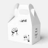 Schwarze Illustrationen mit handgezogenen Doodles- Geschenkschachtel (Rückseite)