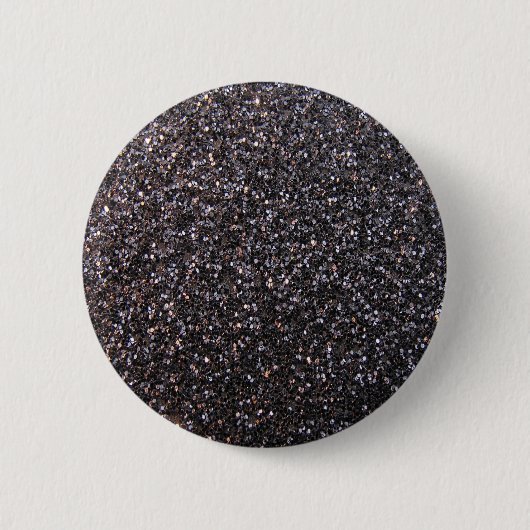 Schwarze Imitat-Glittergraphik Button (Vorderseite)