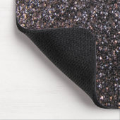 Schwarze Imitat-Glittergraphik Mousepad (Ecke)