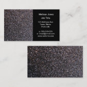 Schwarze Imitat-Glittergraphik Visitenkarte (Vorne/Hinten)
