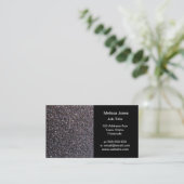 Schwarze Imitat-Glittergraphik Visitenkarte (Stehend Vorderseite)