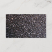 Schwarze Imitat-Glittergraphik Visitenkarte (Rückseite)