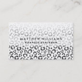 Schwarze Imitat-Glitzer-Leopard-Druck-Steigung Visitenkarte (Vorderseite)