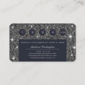 Schwarze Imitat-Glitzer-Schimmer-Beschaffenheit Treuekarte (Rückseite)