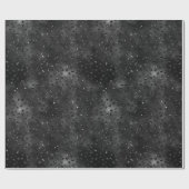 Schwarze Imitate Glitzer Cheetah Spots Geschenkpapier (Flach)