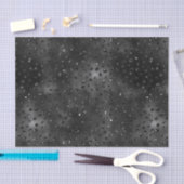 Schwarze Imitate Glitzer Cheetah Spots Seidenpapier (Handwerk)