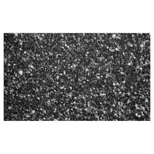 Schwarze Imitate Glitzer Nahtloses Muster Stoff (Fat Quarter (45,7 x 55,9 cm))