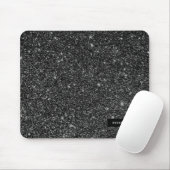 Schwarze Imitate Glitzer & Weiße Glitzern Hintergr Mousepad (Mit Mouse)