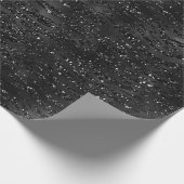 Schwarze Imitate Glitzer Zebra Streifen Geschenkpapier (Ecke)